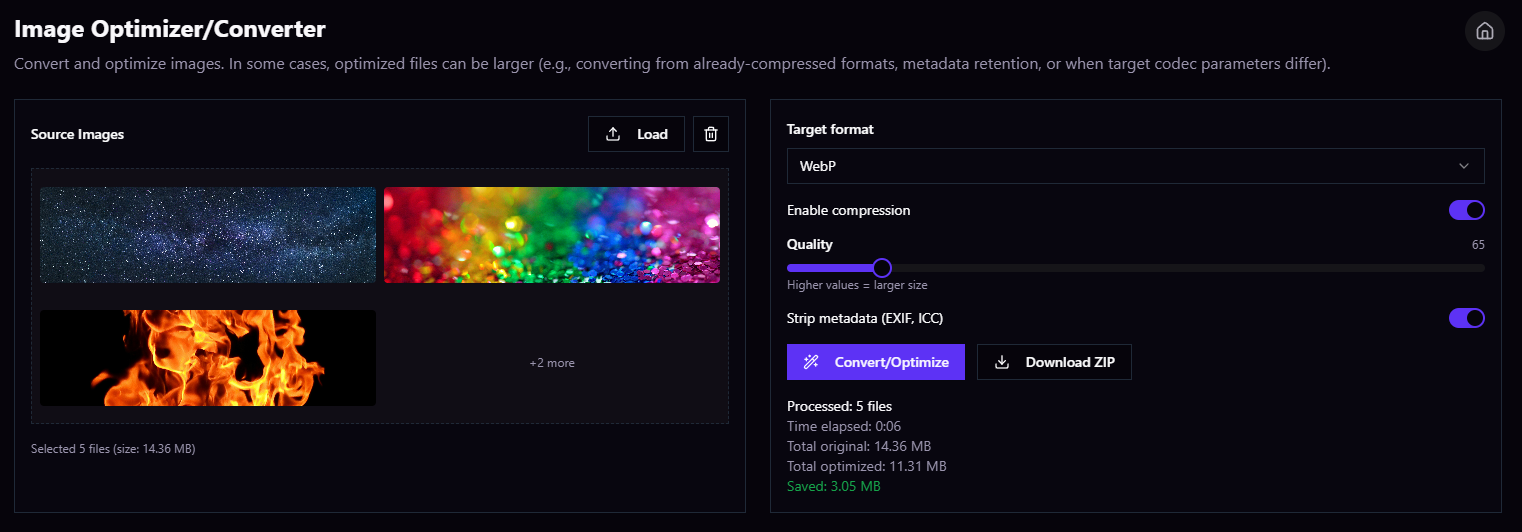 Image Optimizer/Converter